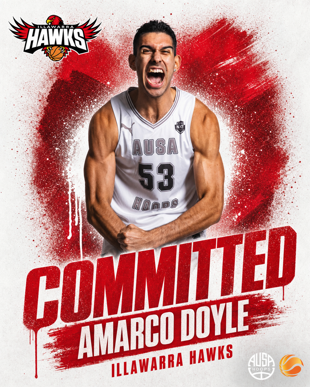 Amarco Doyle commits to Illawarra Hawks in NBL — commitment graphic