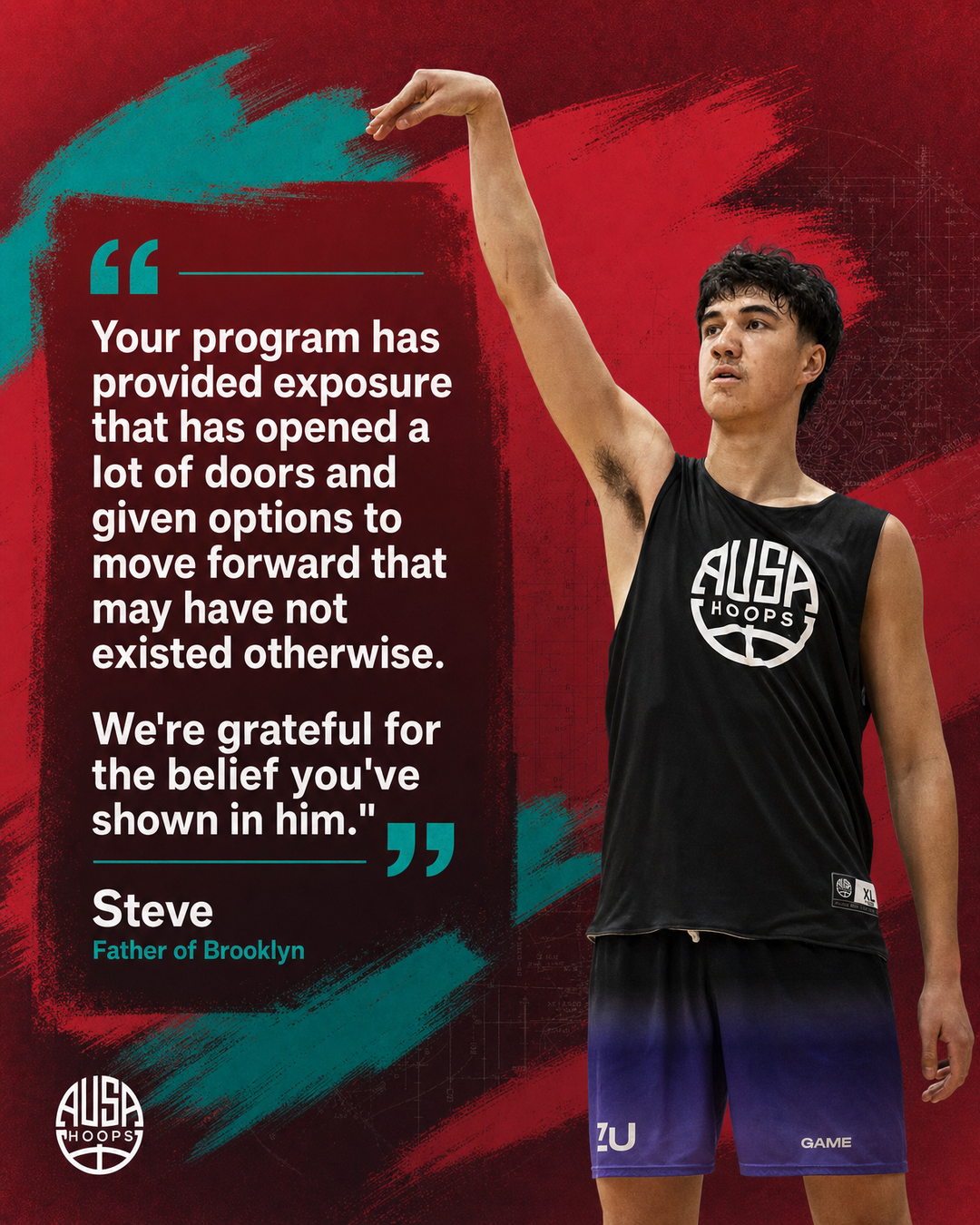 Brooklyn Fue Commits to Arizona Western College Basketball — quote graphic