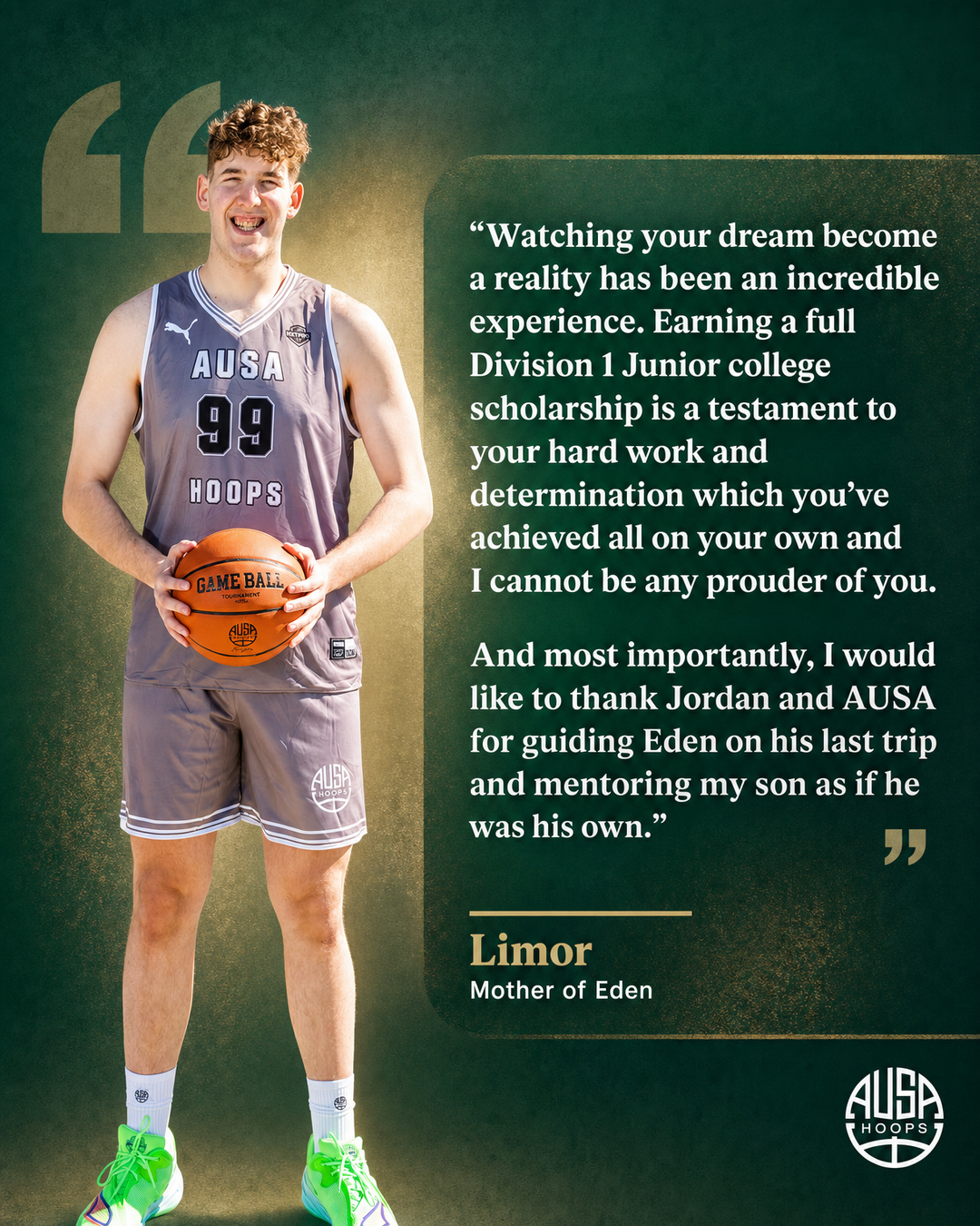 Eden Horowitz Commits to Panola College — quote graphic