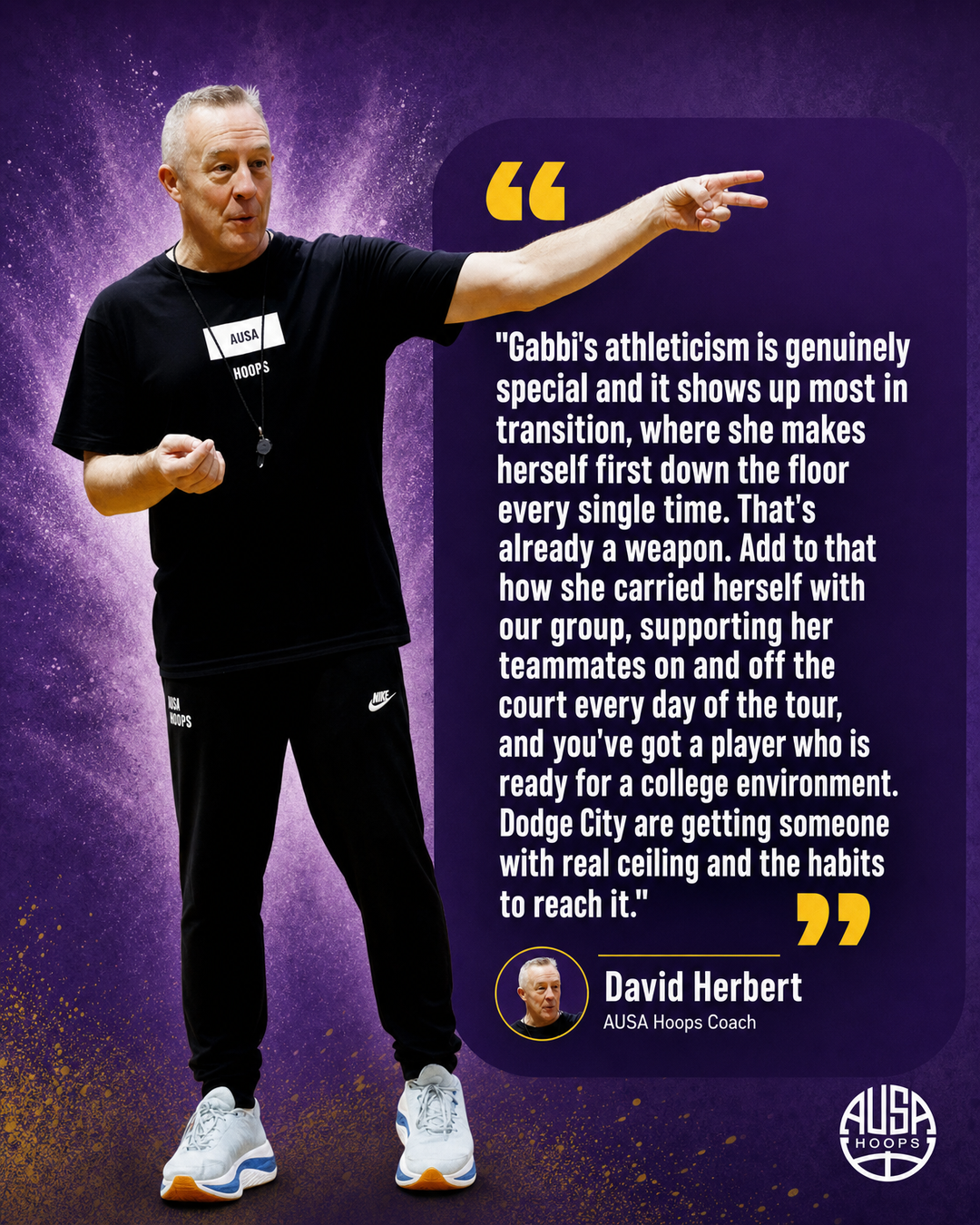 Gabbi Huddlestone Commits to Dodge City Women's Basketball, quote graphic