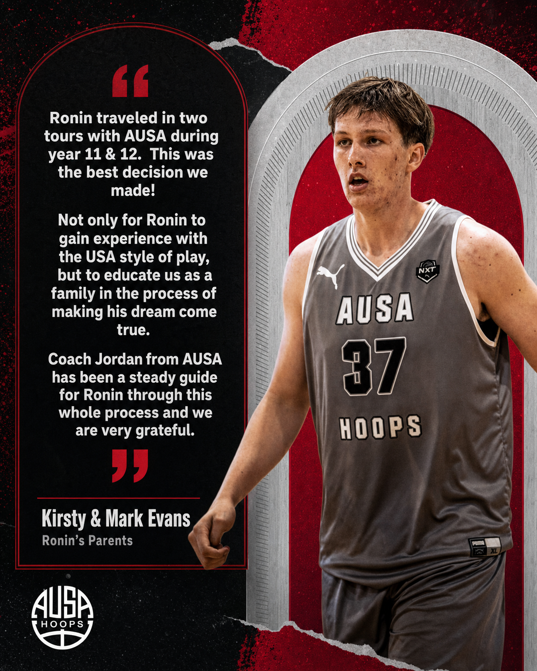 Ronin Evans Commits to Western Colorado — quote graphic